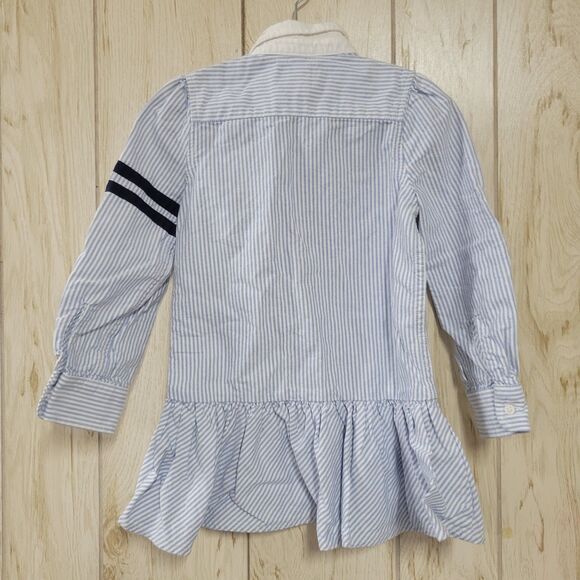 Ralph Lauren Striped Oxford Long sleeves Shirt Girls Dress 2T - Picture 3 of 4